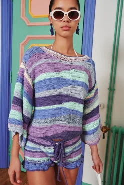 Celia B Caspio Top Blue Discount