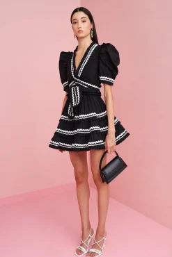 Celia B Hortensia Dress Black New