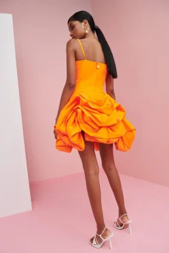 Celia B Serenity Dress Neon Orange Clearance